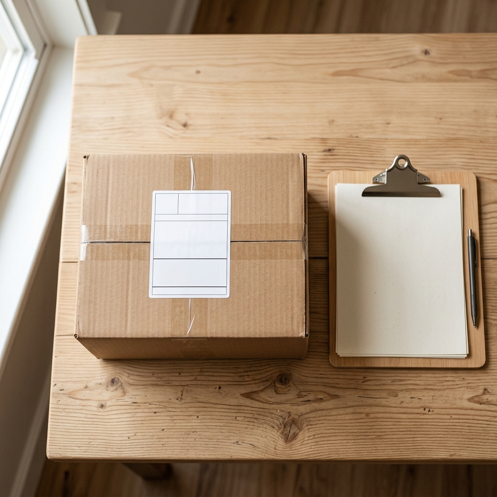 Damaged package being inspected for returns and refunds when buying from China