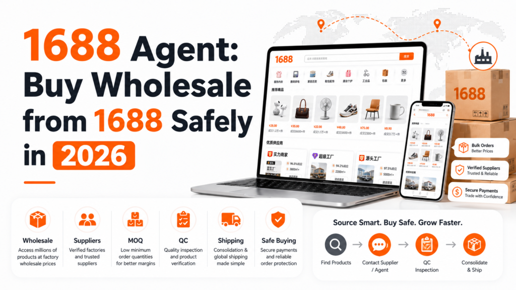 1688 agent guide for buying wholesale from 1688 safely with supplier checks, QC and international shipping