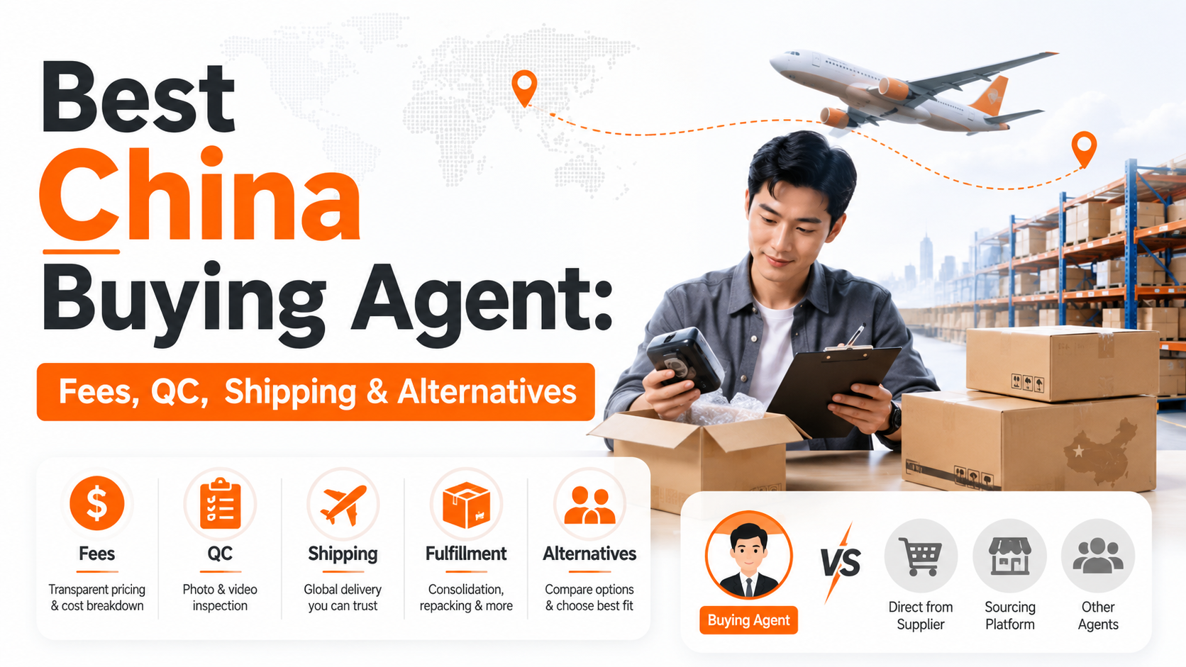 Best China buying agent guide comparing fees, QC, shipping, fulfillment and alternatives for international buyers