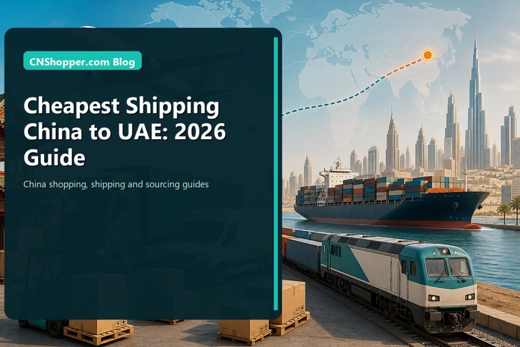 CNShopper.com shipping guide cover for cheapest shipping from China to UAE