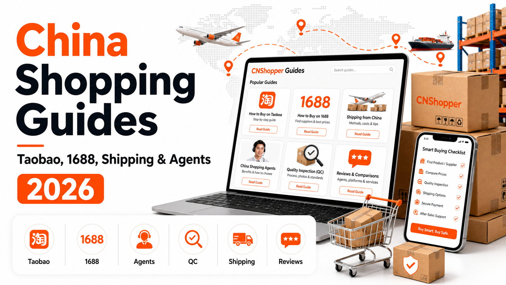 China shopping guides hub covering Taobao, 1688, buying agents, QC, shipping and CNShopper reviews