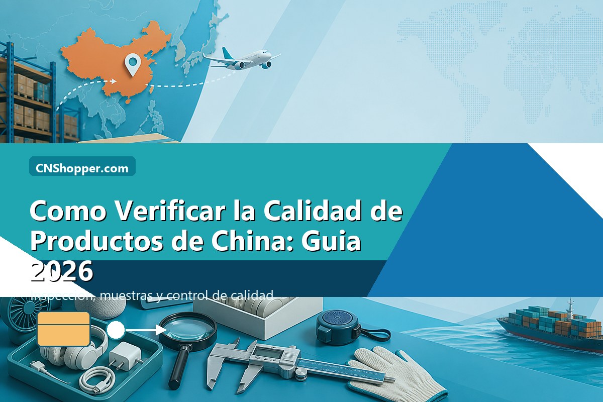 Portada estilo CNShopper.com para verificar la calidad de productos de China