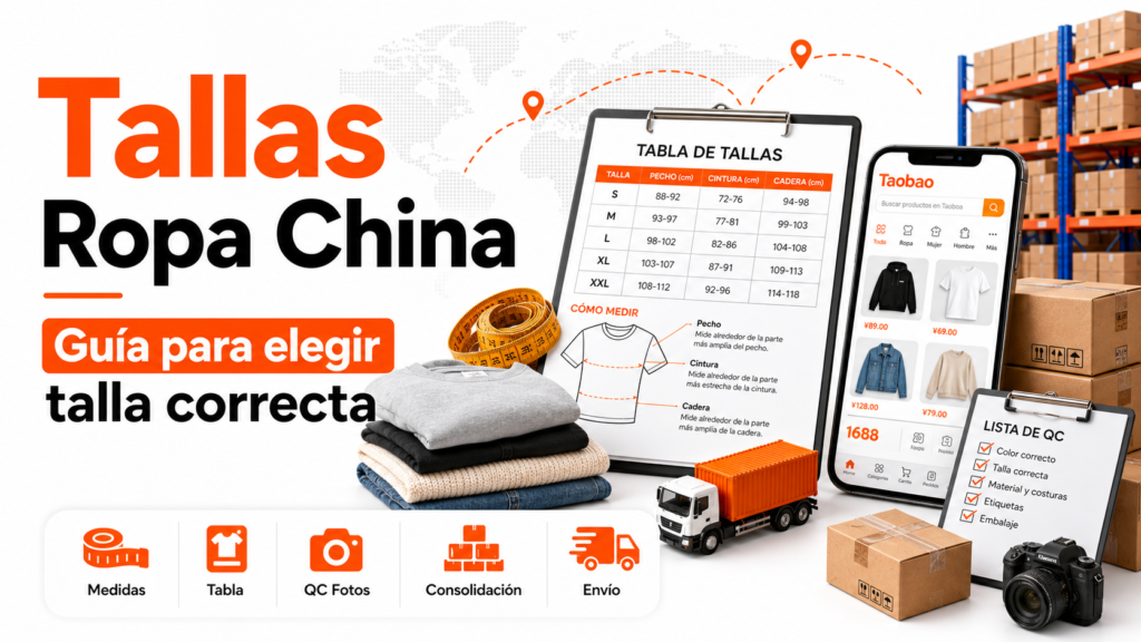 Tallas ropa china guia para elegir talla correcta con tabla de medidas QC fotos consolidacion y envio